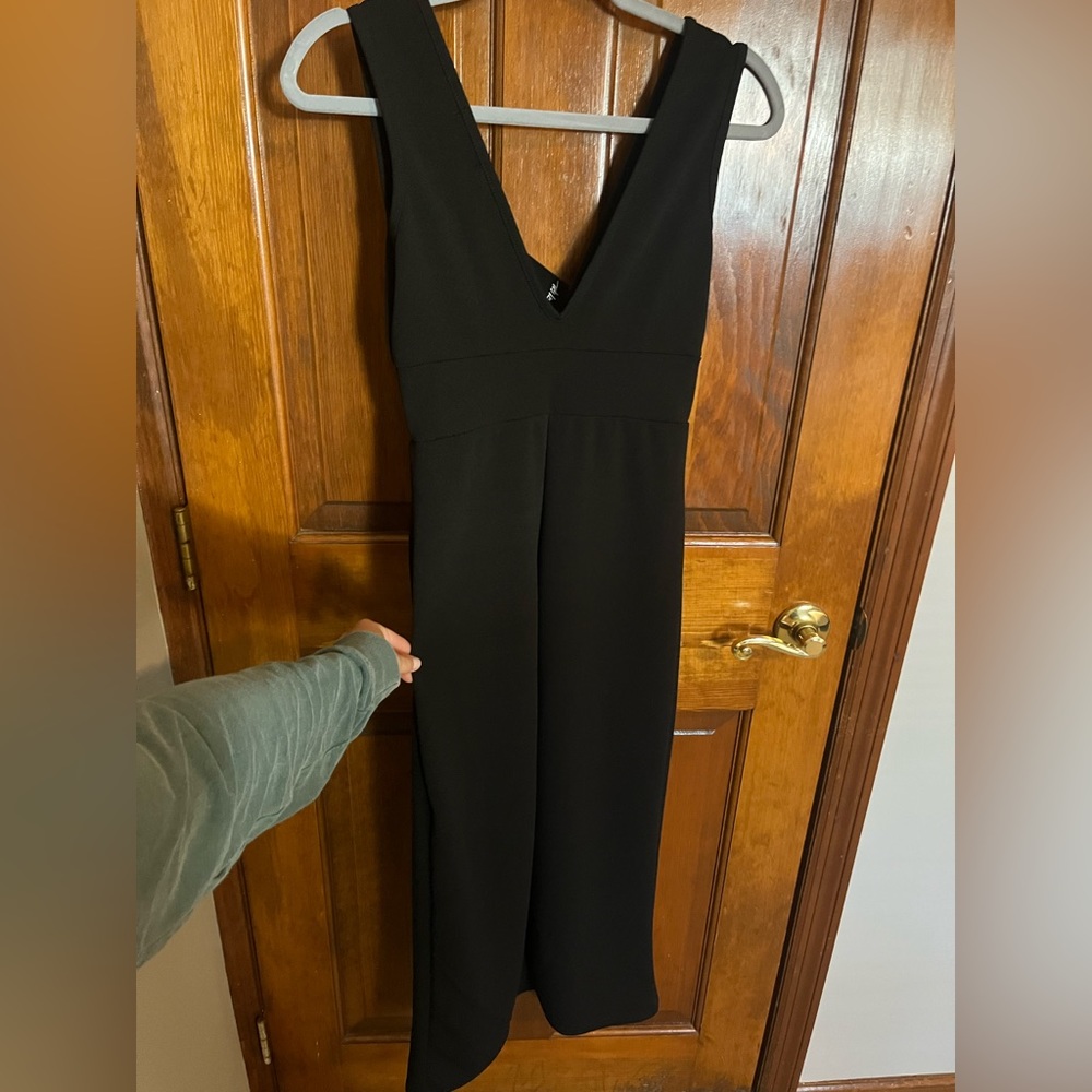 Black midi dress